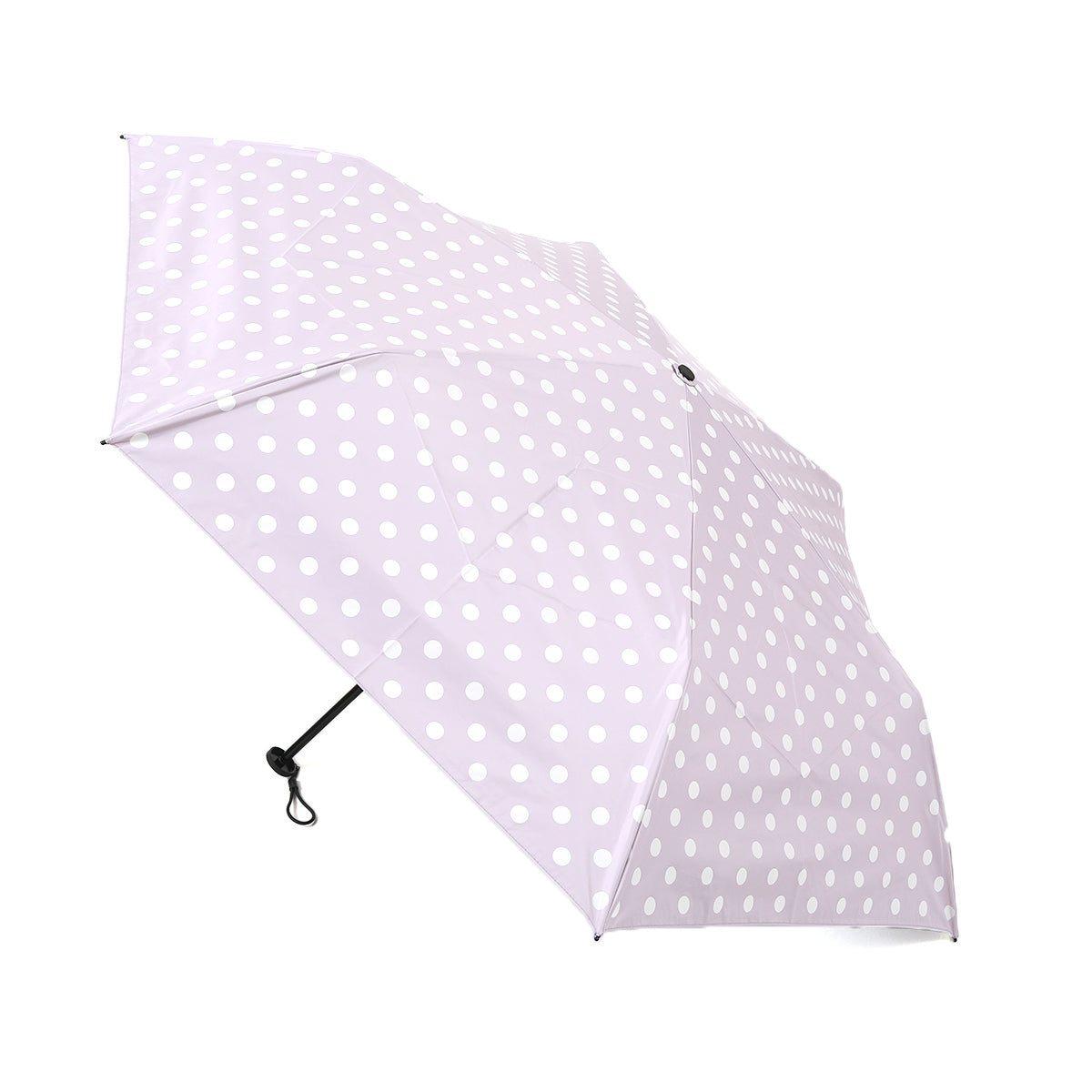 ☆NEW☆軽量 55cm カーボン6本骨 折りたたみ傘 ドット柄