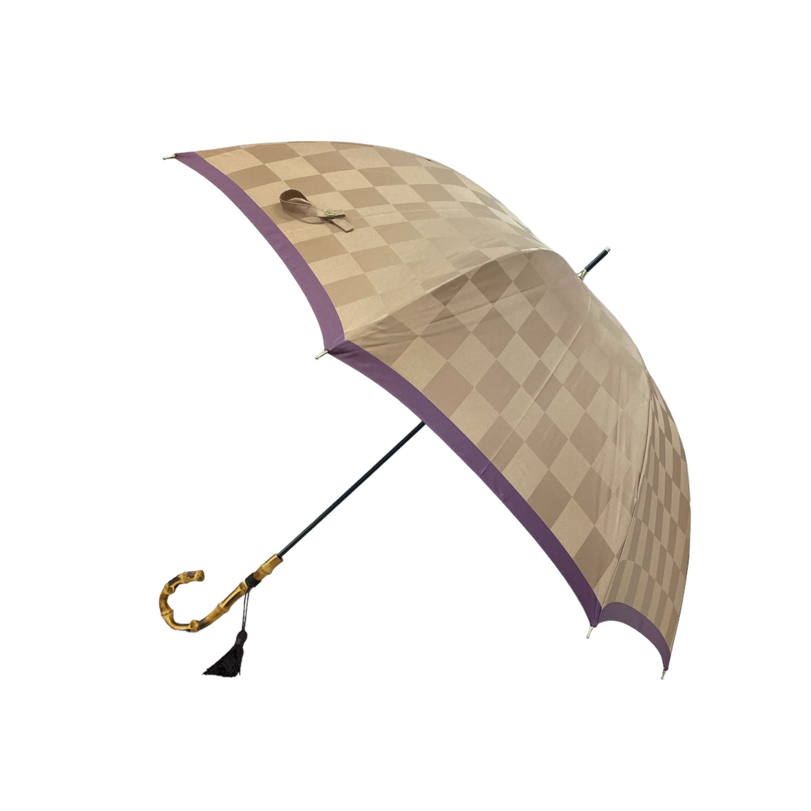 Women's Satin Dot Thin Roll Long Umbrella