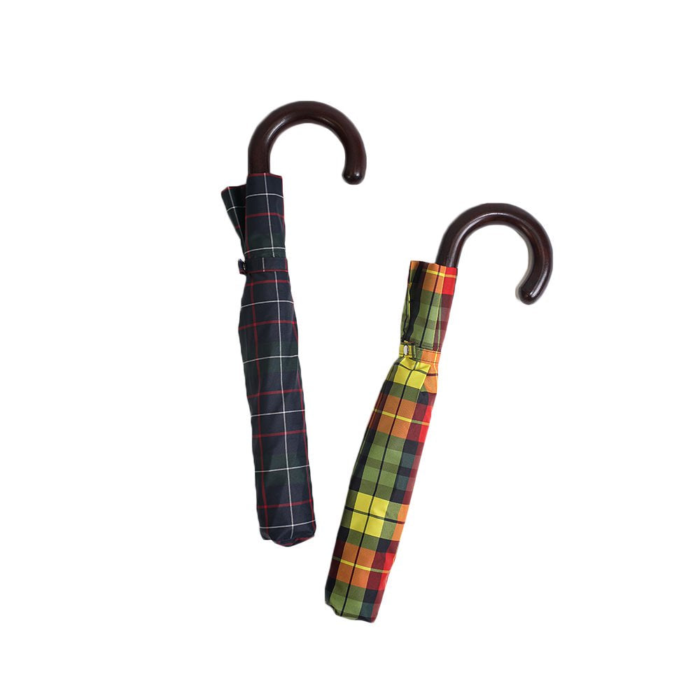 Tartan Check Folding Umbrella 