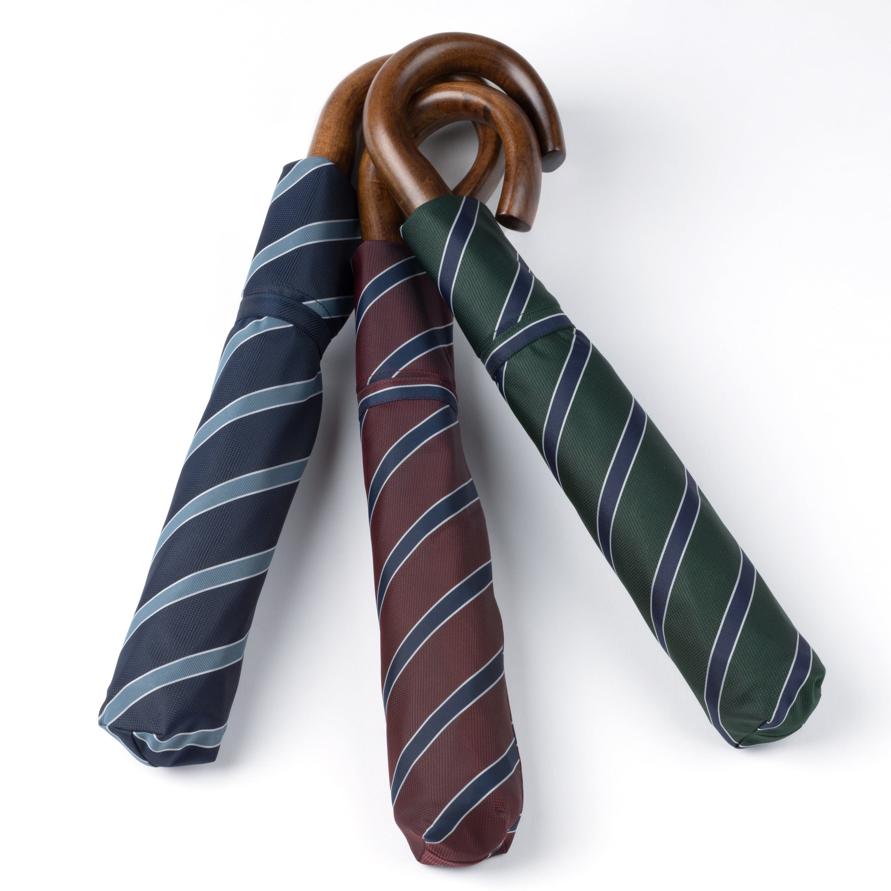 Traditional Stripe Folding Umbrella 