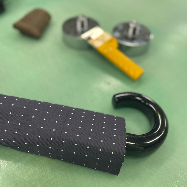 [Sale] Dot Jacquard Folding Umbrella 