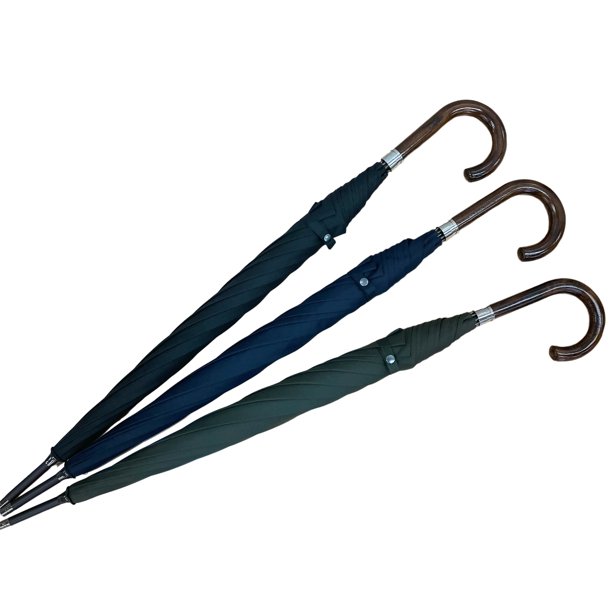 Jacquard Woven Plain Stripe Long Umbrella 