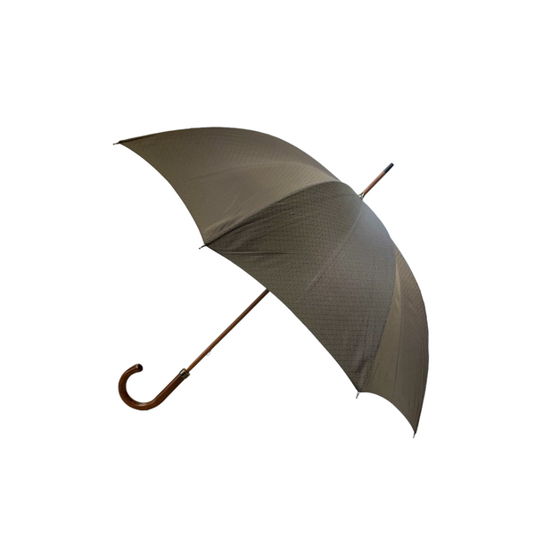 Japanese Oak Stick Water Buffalo Stone Pin Stripe Long Umbrella