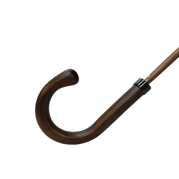 Japanese Oak Stick Water Buffalo Stone Pin Stripe Long Umbrella